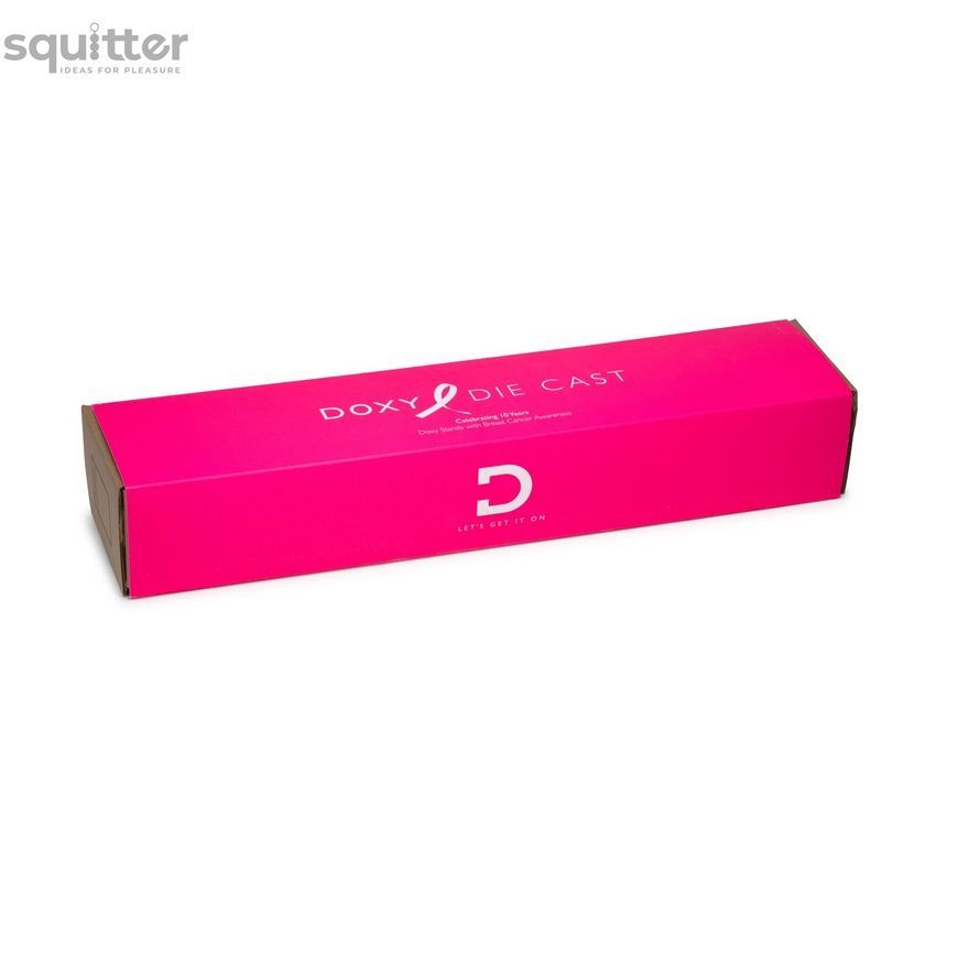 Вібромасажер DOXY Die Cast Massager Hot Pink, дуже потужний, живлення 220В, металевий корпус SX2456 - онлайн-сексшоп Сквітер