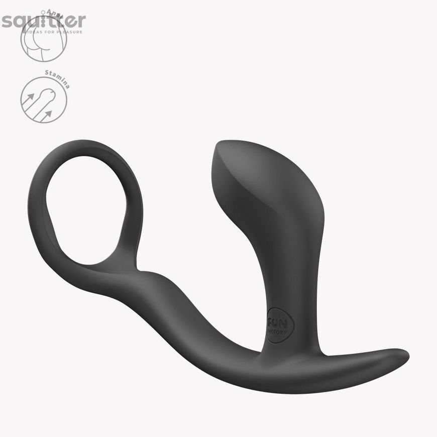 Анальна пробка з ерекційним кільцем Fun Factory BOOTIE RING Black SX3309 - онлайн-сексшоп Сквітер