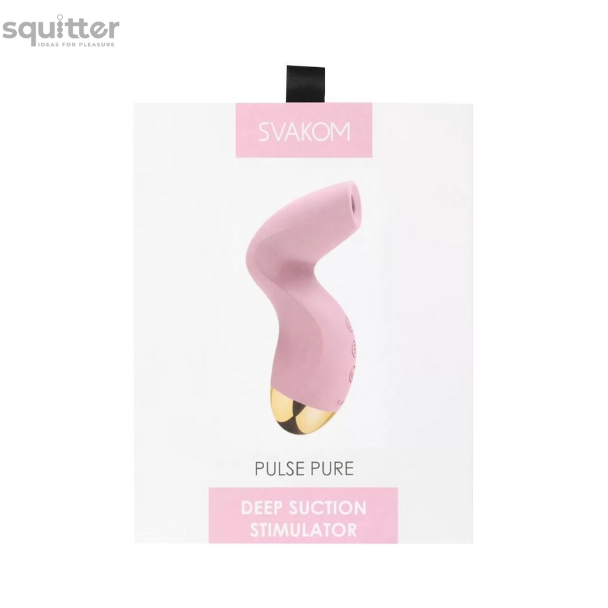 Вакуумний кліторальний стимулятор Svakom Pulse Pure Pale Pink, 5 режимів, 5 інтенсивностей у кожному SO6993 фото