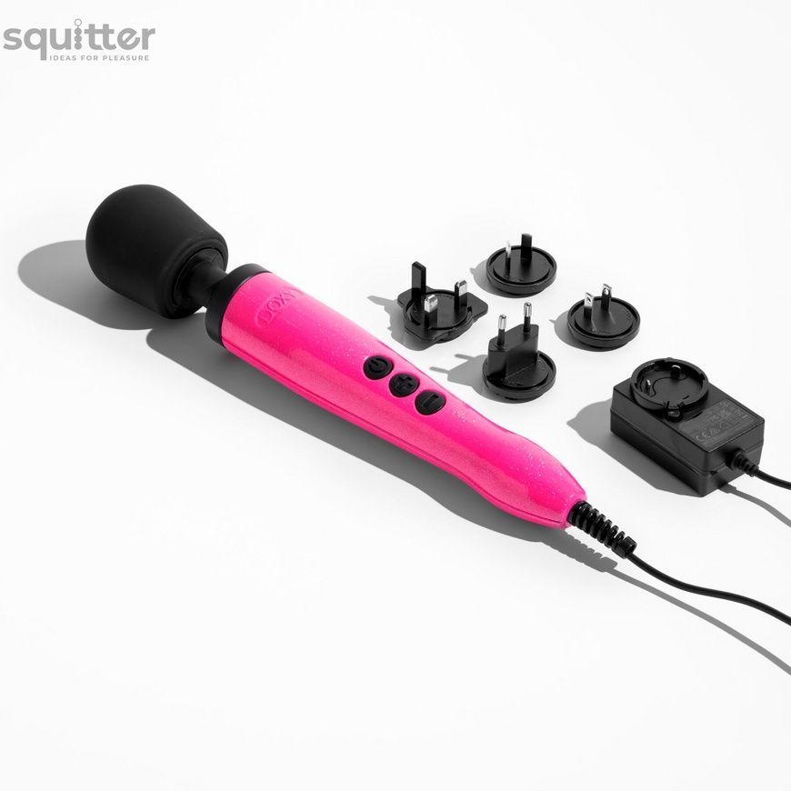 Вібромасажер DOXY Die Cast Massager Hot Pink, дуже потужний, живлення 220В, металевий корпус SX2456 - онлайн-сексшоп Сквітер