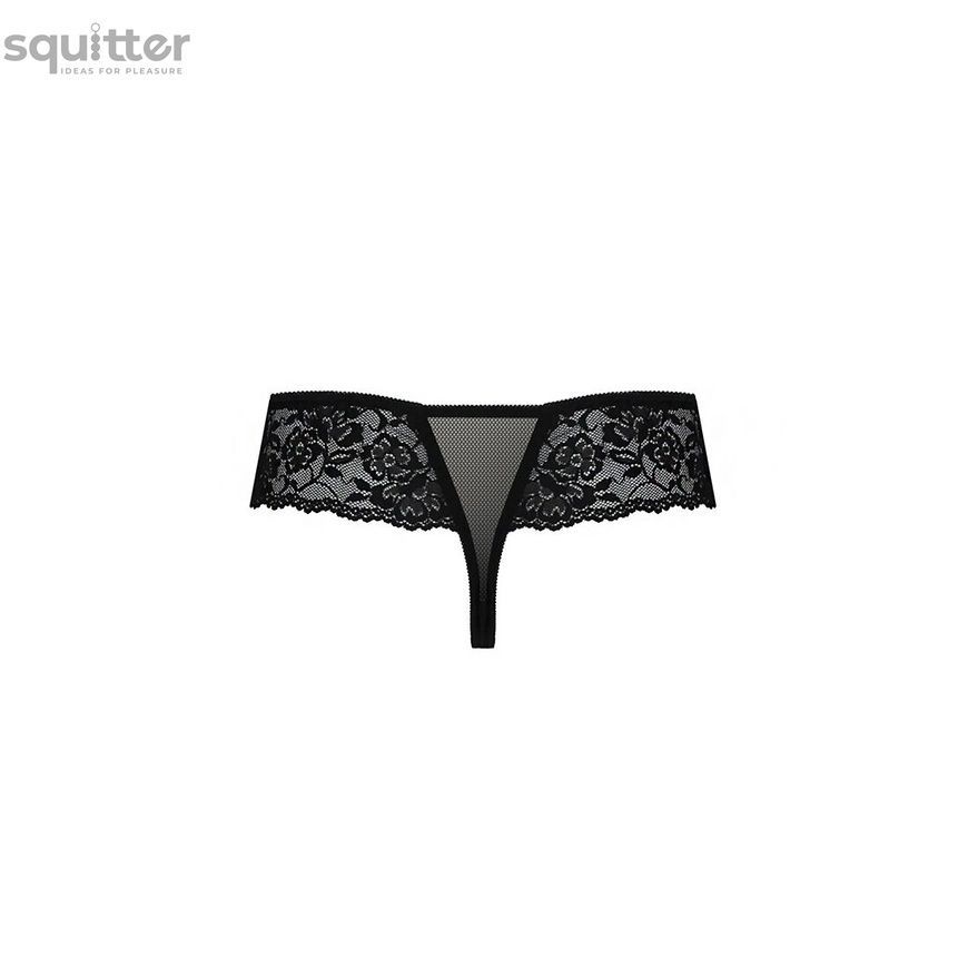 Трусики ABLA THONG black S/M - Passion Exclusive PS25302 - онлайн-сексшоп Сквитер