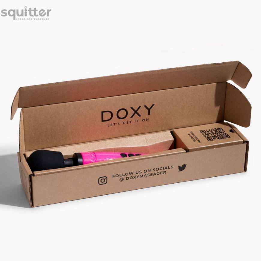 Вібромасажер DOXY Die Cast Massager Hot Pink, дуже потужний, живлення 220В, металевий корпус SX2456 - онлайн-сексшоп Сквітер