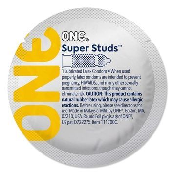 Презерватив ONE Super Studs, 1 шт, з точковим рельєфом, зі змазкою SX0777 - онлайн-сексшоп Сквітер