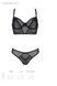 Комплект Passion DROSERA SET black, XXL/XXXL, сітка+мереживо, бюстьє та трусики танга SX0481,5 - інтернет-магазин інтимних товарів Squitter