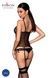 Корсет со шнуровкой Passion NESSY CORSET XXL/XXXL black, стринги с открытым доступом, пажи для чулокSO8456,2 - интернет-магазин интимных товаров Squitter