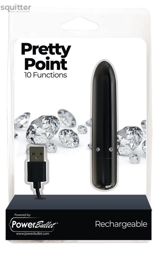 Віброкуля PowerBullet - Pretty Point Rechargeable Bullet Black SO5564 - онлайн-сексшоп Сквітер