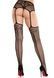 Колготки-панчохи Leg Avenue Backseam Net Stockings з поясом для панчіх, один розмір, чорні SX2761,4 - інтернет-магазин інтимних товарів Squitter