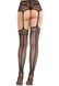 Колготки-панчохи Leg Avenue Backseam Net Stockings з поясом для панчіх, один розмір, чорні SX2761,5 - інтернет-магазин інтимних товарів Squitter