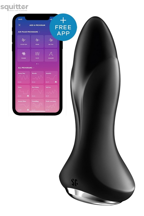 Анальна смарт вібропробка із перлинним масажем Satisfyer Rotator Plug 1+ Black SO6278 фото