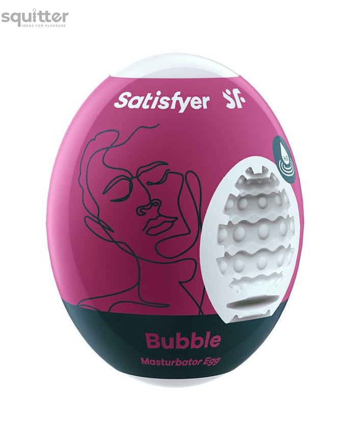 Самозмащувальний мастурбатор-яйце Satisfyer Masturbator Egg Single Bubble, одноразовий, не вимагає з SO5521 фото