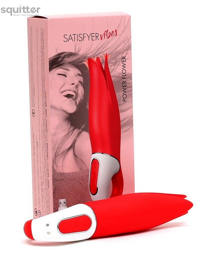 Потужний вібратор Satisfyer Vibes Power Flower з ніжними тремтливими пелюстками, 12 режимів роботи SO2204 фото