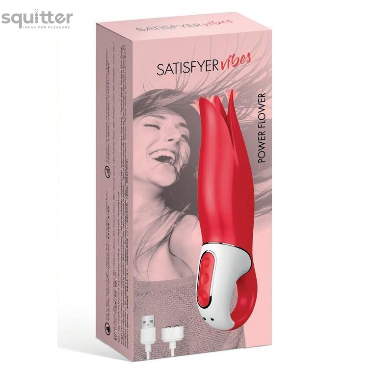 Потужний вібратор Satisfyer Vibes Power Flower з ніжними тремтливими пелюстками, 12 режимів роботи SO2204 фото