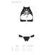Комплект відкритий топ та трусики з екошкіри з люверсами Passion MALWIA SET with Open Bra L/XL black SO5768,5 - інтернет-магазин інтимних товарів Squitter