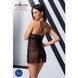 Прозора сорочка приталена Passion QUENTRIS CHEMISE S/M, black, трусики PS26605,4 - інтернет-магазин інтимних товарів Squitter