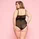 Сексуальне боді JSY &laquo;Пристрасна Лорейн&raquo; Plus Size Black, люверси, стрепи, екошкіра, шнурівка SO8378,2 - інтернет-магазин інтимних товарів Squitter
