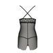 Прозора сорочка приталена Passion QUENTRIS CHEMISE S/M, black, трусики PS26605,6 - інтернет-магазин інтимних товарів Squitter