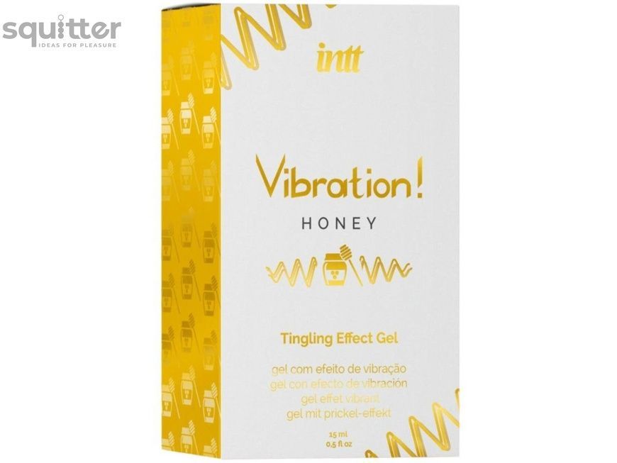 Рідкий вібратор Intt Vibration Honey (15 мл), густий гель, дуже смачний, діє до 30 хвилин SX0580 - онлайн-сексшоп Сквітер