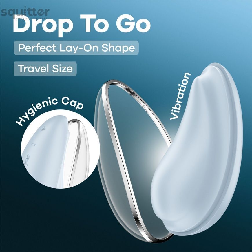 Вібратор Satisfyer Drop To Go Blue SX3835 - онлайн-сексшоп Сквітер