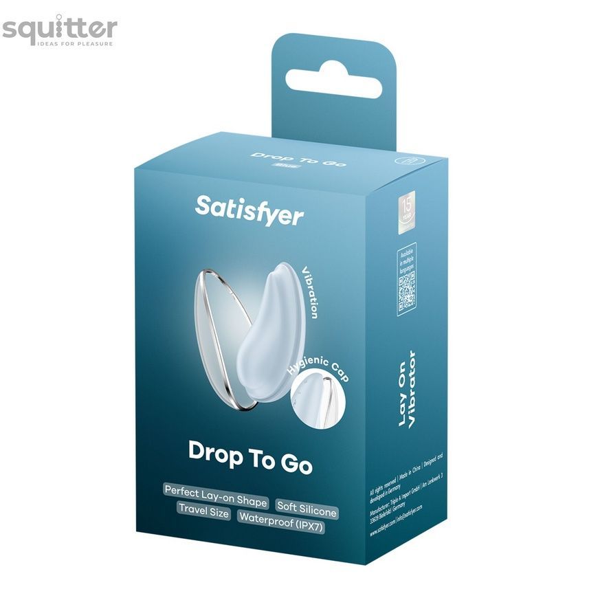 Вібратор Satisfyer Drop To Go Blue SX3835 - онлайн-сексшоп Сквітер