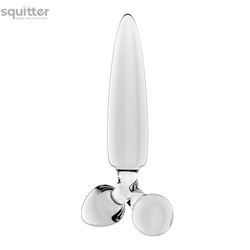 Тристоронній скляний дилдо Satisfyer Triple Crystal 1 Transparent SX3552 - онлайн-сексшоп Сквітер