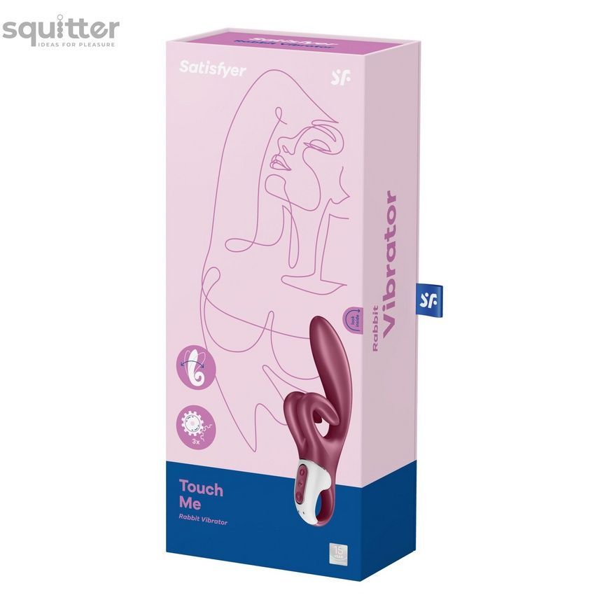 Вібратор-кролик Satisfyer Touch Me Red, подвійний відросток, 3 потужні мотори SO7776 - онлайн-сексшоп Сквітер