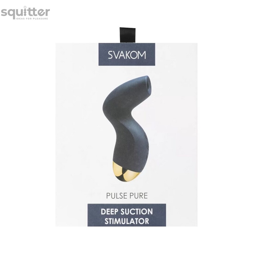 Вакуумный клиторальный стимулятор Svakom Pulse Pure Navy Blue, 5 режимов, 5 интенсивностей в каждом SO6994 фото