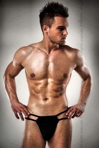Чоловічі трусики Passion 014 THONG black L/XL PSM0141 - онлайн-сексшоп Сквітер