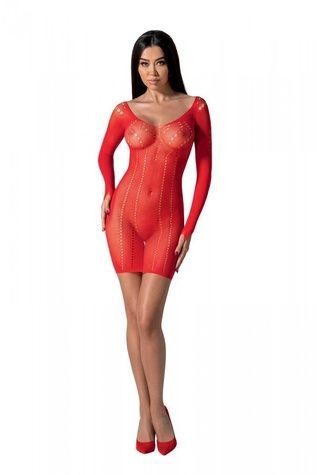 Напівпрозора мінісукня Passion BS101 One Size, red, рукави-мітенки SO8945 - онлайн-сексшоп Сквітер