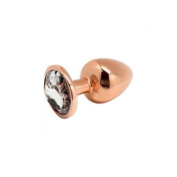 Металева анальна пробка Wooomy Tralalo Rose Gold Metal Plug Size M, діаметр 3,4 см, довжина 8 см SO7428 - онлайн-сексшоп Сквітер