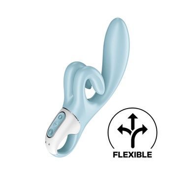 Вібратор-кролик Satisfyer Touch Me Blue, подвійний відросток, 3 потужні мотори SO7777 - онлайн-сексшоп Сквітер