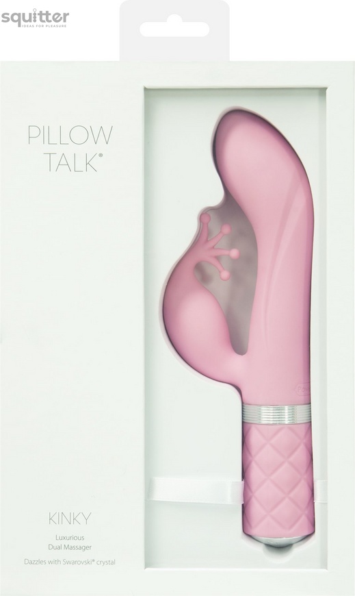 Роскошный вибратор-кролик Pillow Talk - Kinky Pink с кристаллом Сваровски, мощный SO2715 фото