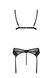 Комплект білизни Passion NESSY SET L/XL black, бюстгальтер, пояс для панчіх, стрінги SO8457,4 - інтернет-магазин інтимних товарів Squitter
