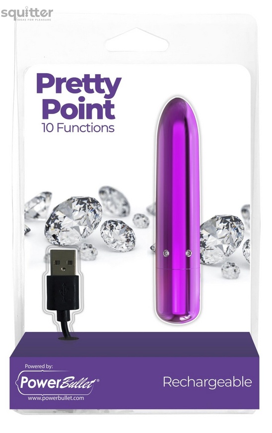 Вибропуля PowerBullet - Pretty Point Rechargeable Bullet Purple SO5565 фото