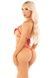 Комплект Leg Avenue Open Cup Bra and Pearl String One Size, Red SX1752,3 - інтернет-магазин інтимних товарів Squitter