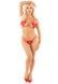 Комплект Leg Avenue Open Cup Bra and Pearl String One Size, Red SX1752,4 - інтернет-магазин інтимних товарів Squitter