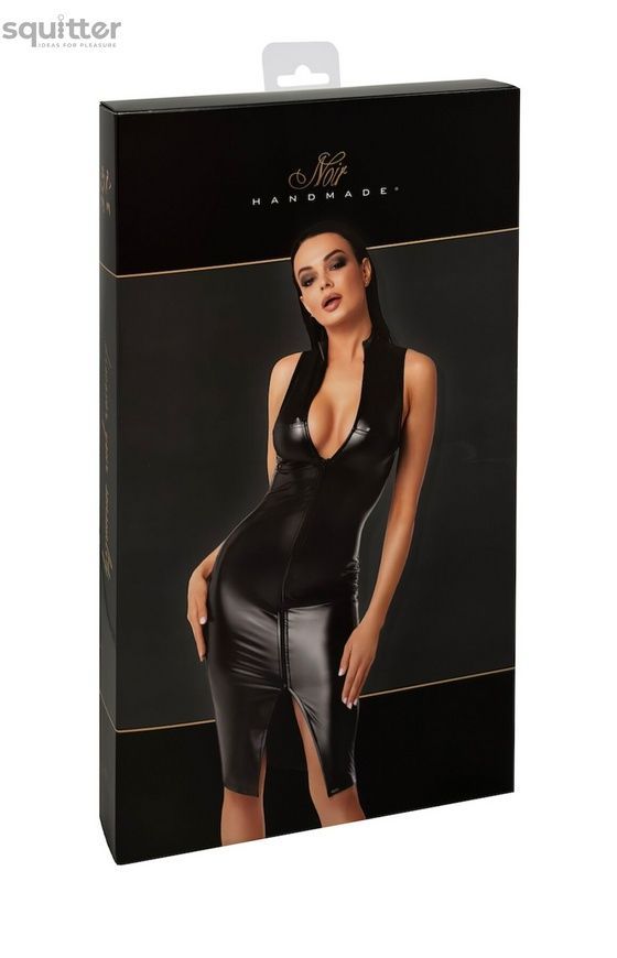 Сукня Noir Handmade F337 Powerwetlook midi dress - 3XL SX2052 - онлайн-сексшоп Сквітер