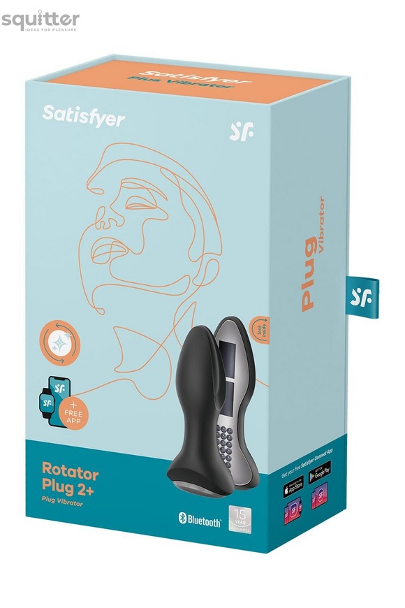 Анальная смарт вибропробка с жемчужным массажем Satisfyer Rotator Plug 2+ Black SO6279 фото