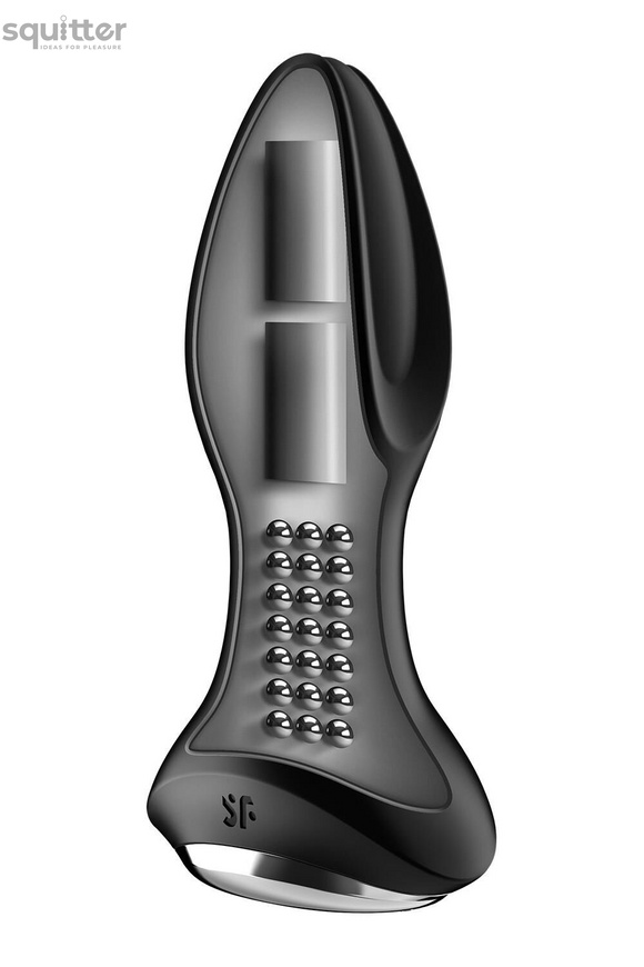 Анальная смарт вибропробка с жемчужным массажем Satisfyer Rotator Plug 2+ Black SO6279 фото