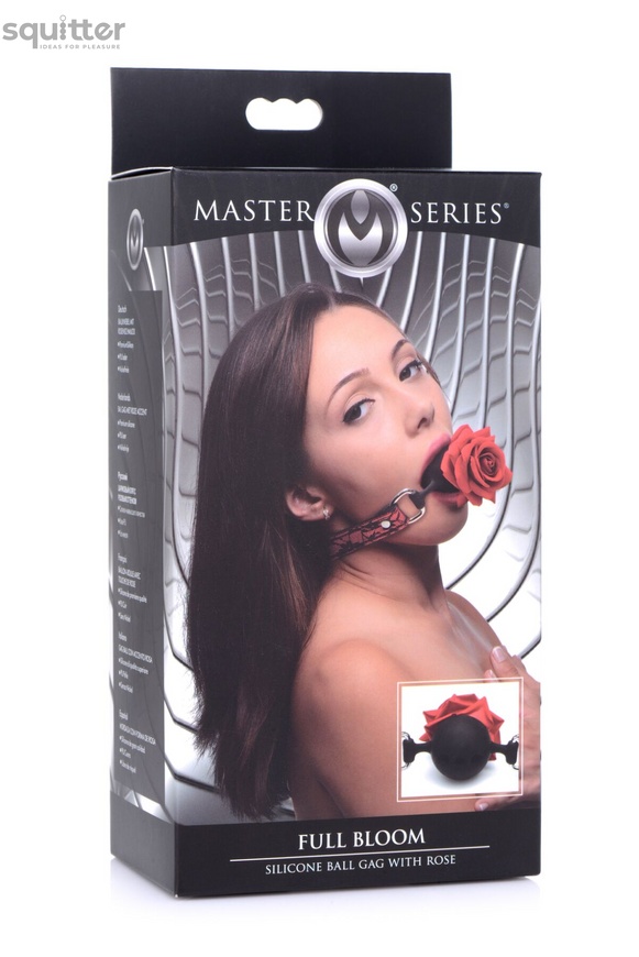 Кляп Master Series Eye-Catching Ball Gag With Rose SO8794 фото