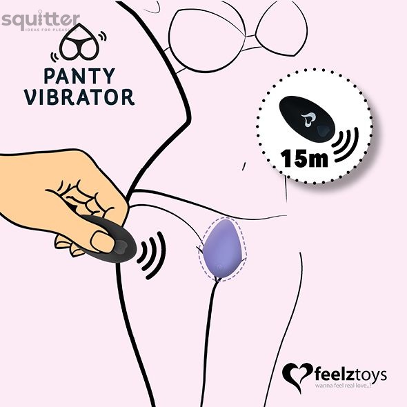 Вибратор в трусики FeelzToys Panty Vibrator Pink с пультом ДУ, 6 режимов работы, сумочка-чехол SO3849 фото