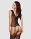Бодистокинг Obsessive Bodystocking F221 S/M/L, силуэтный цветочный рисунок, имитация чулокSO7228,2 - интернет-магазин интимных товаров Squitter