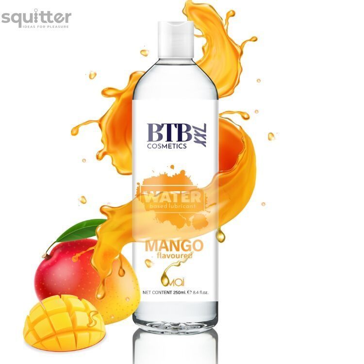 Смазка на водной основе BTB FLAVORED MANGO с ароматом манго (250 мл) SO6570 - онлайн-сексшоп Сквитер