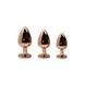 Металева анальна пробка Wooomy Tralalo Rose Gold Metal Plug Size M, діаметр 3,4 см, довжина 8 см SO7428,3 - інтернет-магазин інтимних товарів Squitter