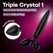 Тристоронній скляний дилдо Satisfyer Triple Crystal 1 Black SX3553,6 - інтернет-магазин інтимних товарів Squitter