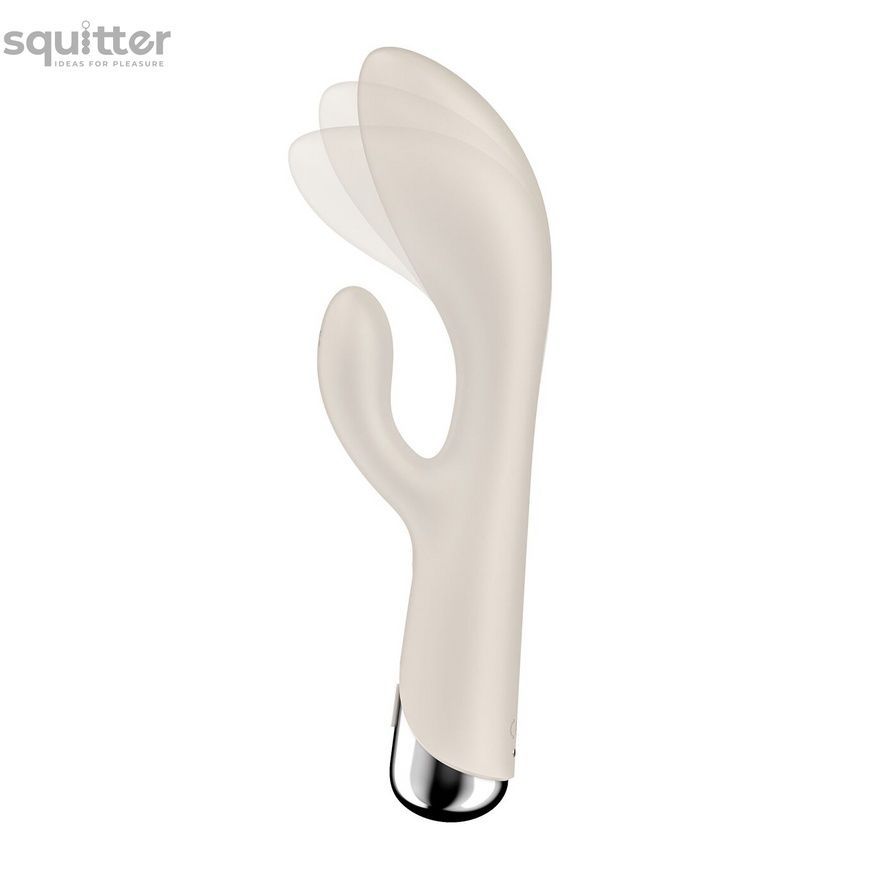 Вібратор-кролик з ротацією Satisfyer Spinning Rabbit 1 Beige, 3 мотори SX0563 - онлайн-сексшоп Сквітер