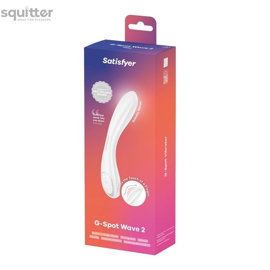 Вібратор Satisfyer G-Spot Wave 2 White, імітує доторкання пальця SX3844 - онлайн-сексшоп Сквітер
