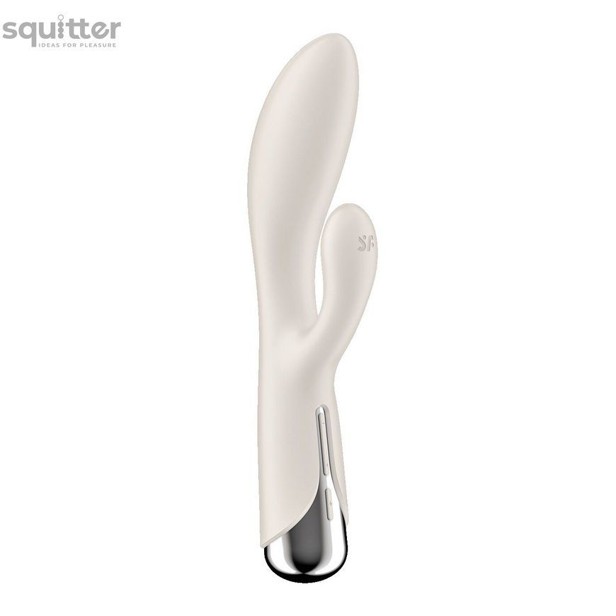 Вібратор-кролик з ротацією Satisfyer Spinning Rabbit 1 Beige, 3 мотори SX0563 - онлайн-сексшоп Сквітер