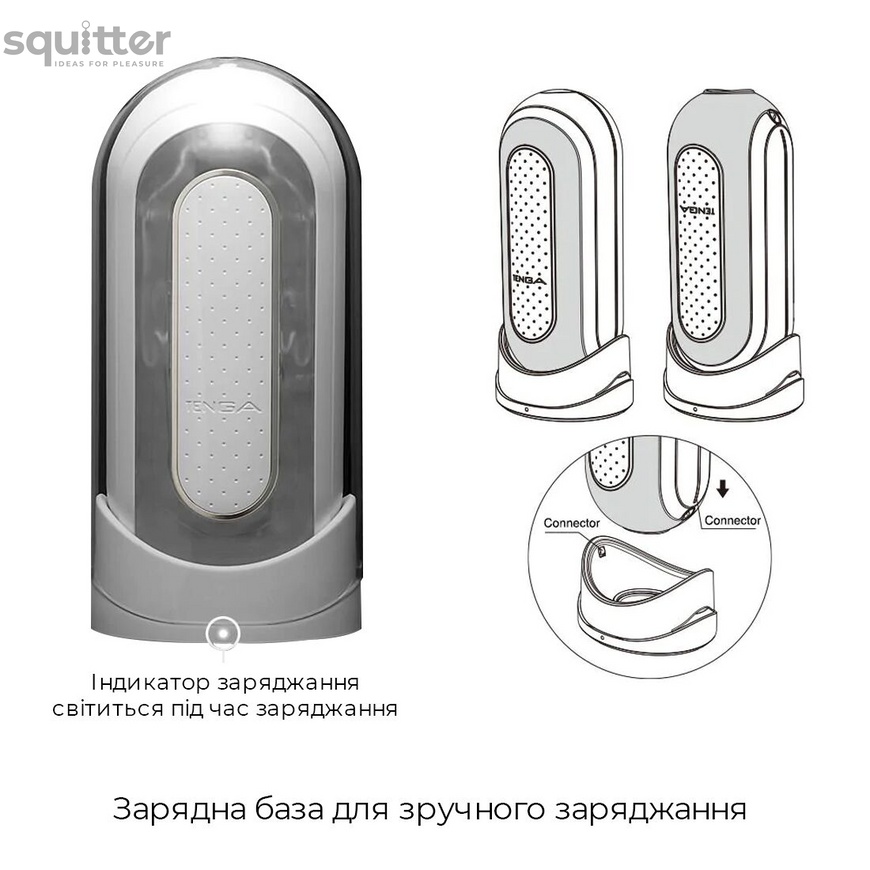 Вібромастурбатор Tenga Flip Zero Electronic Vibration White, змінна інтенсивність, розкладний SO2010 фото