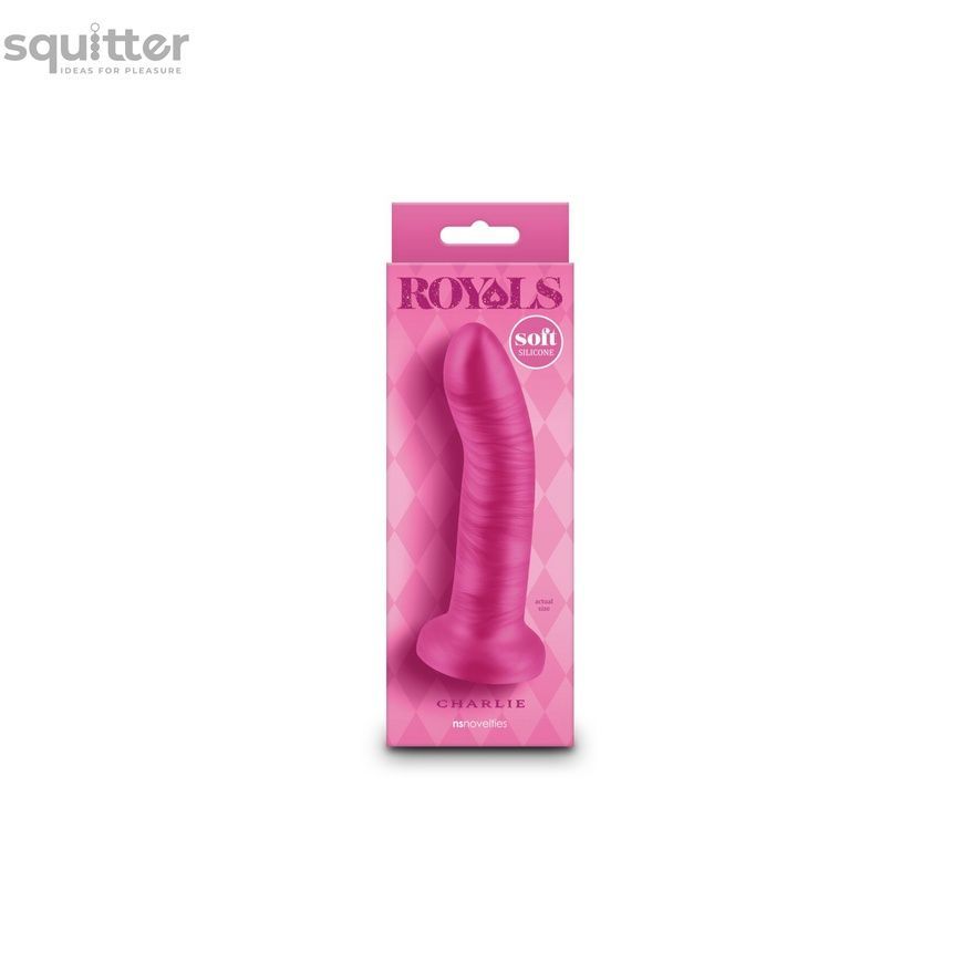 Дилдо NS Novelties Royals - 5" Charlie - Metallic Pink SX4326 - онлайн-сексшоп Сквітер