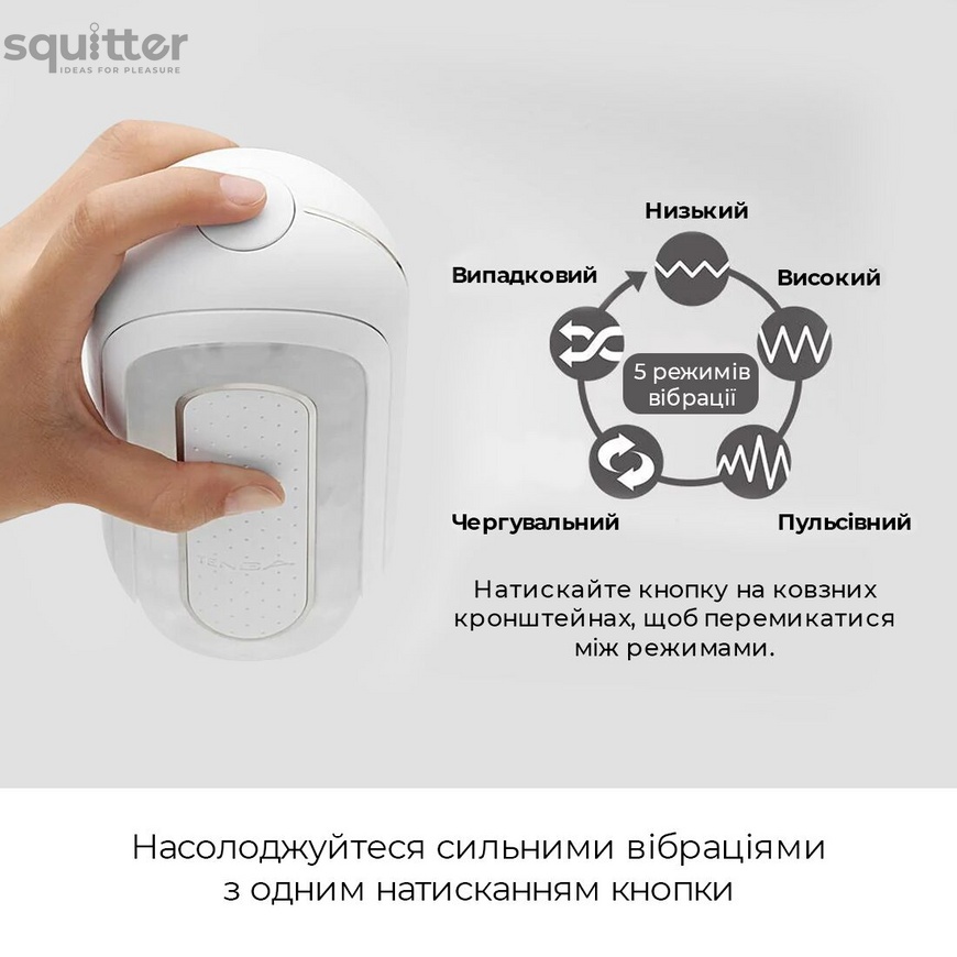 Вибромастурбатор Tenga Flip Zero Electronic Vibration White, изменяемая интенсивность, раскладной SO2010 фото